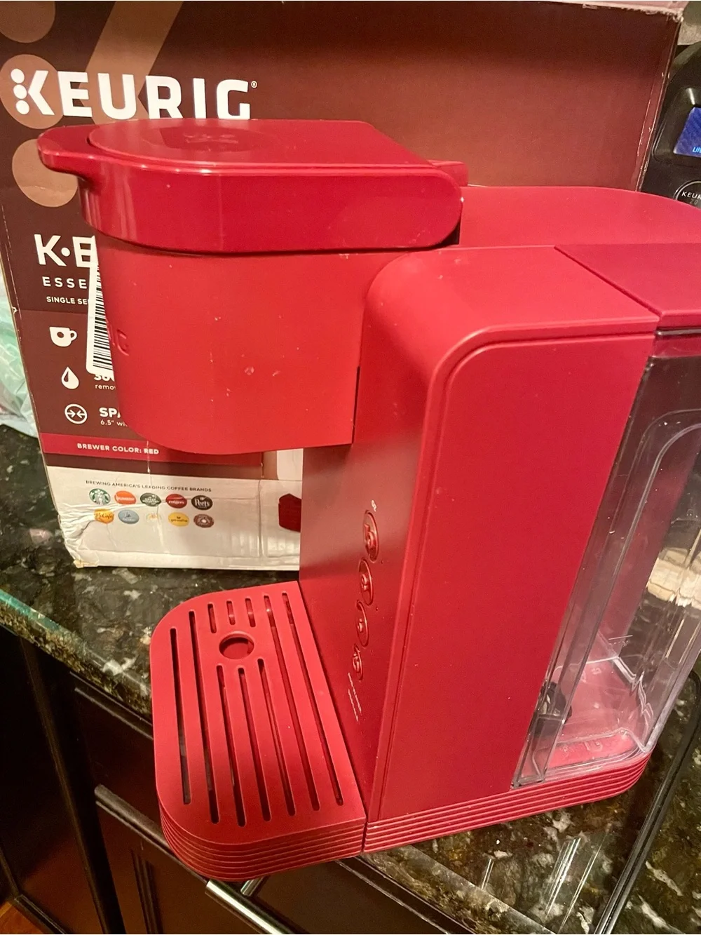 Keurig K-Express Essentials Red Single-Serve 36oz K-Cup Pod Coffee Maker